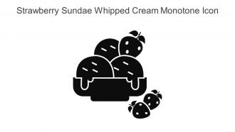 Strawberry Sundae Whipped Cream Monotone Icon In Powerpoint Pptx Png And Editable Eps Format