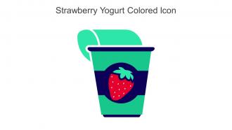 Strawberry Yogurt Colored Icon In Powerpoint Pptx Png And Editable Eps Format