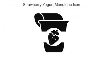 Strawberry Yogurt Monotone Icon In Powerpoint Pptx Png And Editable Eps Format