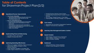 Strawman Project Plan Table Of Contents