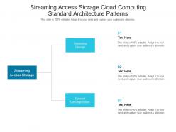 Streaming access storage cloud computing standard architecture patterns ppt powerpoint slide