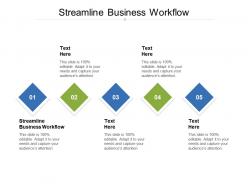 Streamline business workflow ppt powerpoint presentation icon deck cpb
