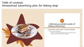 Streamlined Advertising Plan For Bakery Shop Powerpoint Presentation Slides MKT CD V Analytical Captivating