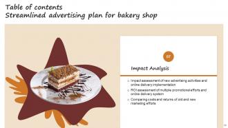 Streamlined Advertising Plan For Bakery Shop Powerpoint Presentation Slides MKT CD V Editable Engaging