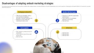 Streamlined Ambush Marketing Techniques Disadvantages Of Adopting Ambush Marketing Strategies MKT SS V
