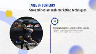 Streamlined Ambush Marketing Techniques Powerpoint Presentation Slides MKT CD V Interactive Content Ready