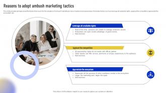 Streamlined Ambush Marketing Techniques Reasons To Adopt Ambush Marketing Tactics MKT SS V