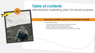 Streamlined Marketing Plan For Travel Business Powerpoint Presentation Slides Strategy CD V Slides Multipurpose