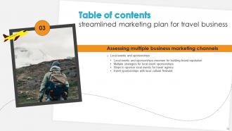 Streamlined Marketing Plan For Travel Business Powerpoint Presentation Slides Strategy CD V Impactful Multipurpose