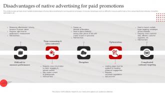Streamlined Paid Media Disadvantages Of Native Advertising For Paid Promotions MKT SS V