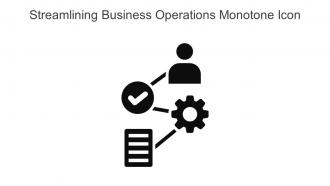 Streamlining Business Operations Monotone Icon In Powerpoint Pptx Png And Editable Eps Format