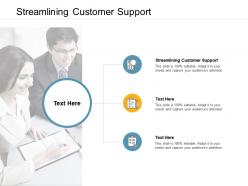 Streamlining customer support ppt powerpoint presentation clipart cpb