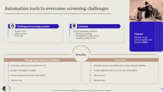 Streamlining Hiring Process Automation Tools To Overcome Screening Challenges
