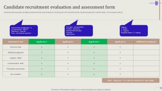 Streamlining Hiring Process Candidate Recruitment Evaluation And Assessment Form