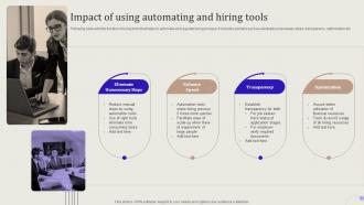 Streamlining Hiring Process Impact Of Using Automating And Hiring Tools