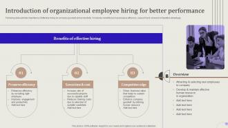 Streamlining Hiring Process Introduction Of Organizational Employee Hiring For Better