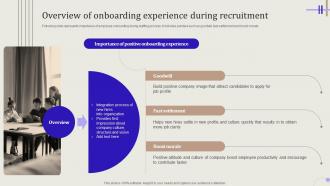 Streamlining Hiring Process Overview Of Onboarding Experience During Recruitment