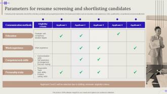 Streamlining Hiring Process Parameters For Resume Screening And Shortlisting Candidates