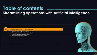 Streamlining Operations With Artificial Intelligence Powerpoint Presentation Slides Unique