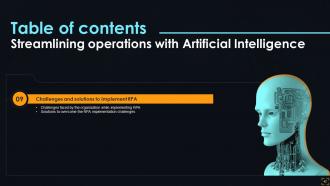 Streamlining Operations With Artificial Intelligence Powerpoint Presentation Slides Downloadable Template