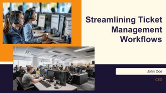 Streamlining Ticket Management Workflows PPT Outline AT