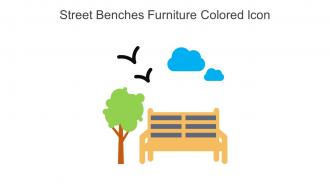 Street Benches Furniture Colored Icon In Powerpoint Pptx Png And Editable Eps Format