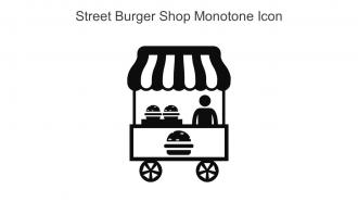 Street Burger Shop Monotone Icon In Powerpoint Pptx Png And Editable Eps Format