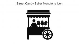 Street Candy Seller Monotone Icon In Powerpoint Pptx Png And Editable Eps Format