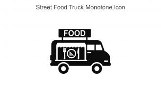 Street Food Truck Monotone Icon In Powerpoint Pptx Png And Editable Eps Format