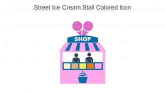 Street Ice Cream Stall Colored Icon In Powerpoint Pptx Png And Editable Eps Format