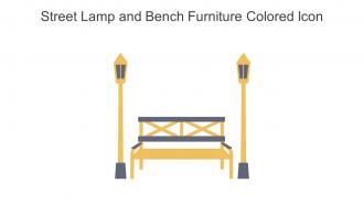 Street Lamp And Bench Furniture Colored Icon In Powerpoint Pptx Png And Editable Eps Format