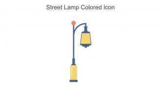 Street Lamp Colored Icon In Powerpoint Pptx Png And Editable Eps Format