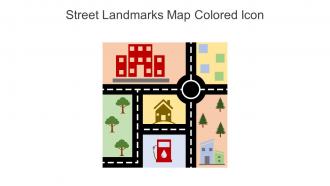 Street Landmarks Map Colored Icon In Powerpoint Pptx Png And Editable Eps Format