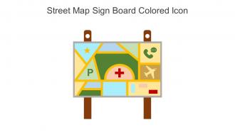 Street Map Sign Board Colored Icon In Powerpoint Pptx Png And Editable Eps Format