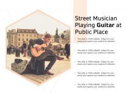 Street musician playing guitar at public place