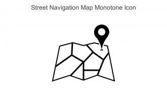 Street Navigation Map Monotone Icon In Powerpoint Pptx Png And Editable Eps Format