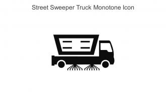 Street Sweeper Truck Monotone Icon In Powerpoint Pptx Png And Editable Eps Format