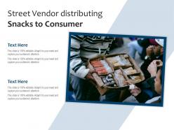 Street vendor distributing snacks to consumer