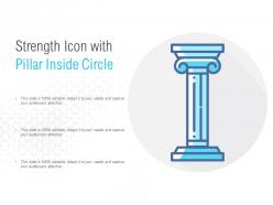 Strength icon with pillar inside circle