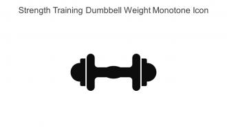 Strength Training Dumbbell Weight Monotone Icon In Powerpoint Pptx Png And Editable Eps Format