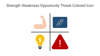 Strength Weakness Opportunity Threat Colored Icon In Powerpoint Pptx Png And Editable Eps Format