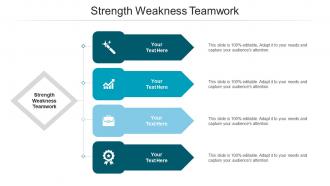 Strength weakness teamwork ppt powerpoint presentation infographics design ideas cpb