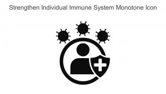 Strengthen Individual Immune System Monotone Icon In Powerpoint Pptx Png And Editable Eps Format