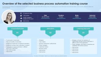 Strengthening Process Improvement Overview Of The Selected Business Process Automation