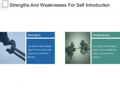 Strengths and weaknesses for self introduction presentation graphics