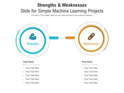 Strengths and weaknesses slide for simple machine learning projects infographic template