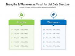 Strengths and weaknesses visual for list data structure infographic template