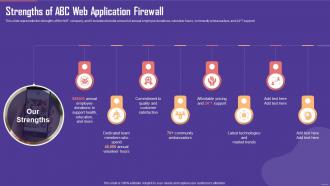 Strengths Of ABC Web Application Firewall Ppt Outline Samples