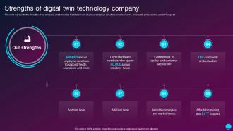 Strengths Of Digital Twin Technology Company Digital Twin Technology IT