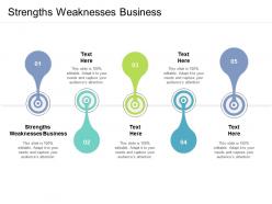 Strengths weaknesses business ppt powerpoint presentationmodel brochure cpb